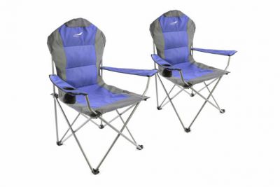 Set 2x scaun de camping pliant Divero Deluxe