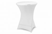 Husa pentru o masă înaltă - elastic, alb 80 x 80 x 110 cm
