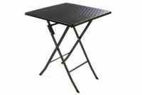 Masa de gradina rabatabila cu aspect de ratan 75x61x61 cm