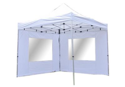 Cort grădină PROFI, model foarfecă  3x3 m alb + 2 pereți laterali