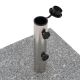Suport umbrelă - granit și oțel - 45 x 45 cm