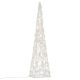 Piramidă acrilică de Crăciun 90 cm - alb cald, in priză