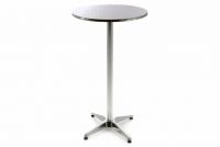 Masă de bar rotundă 110 cm - argintiu, reglabilă