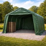 Adăpost din prelată 3,3×4,8 m (16 m²) – PVC 550 g/m²