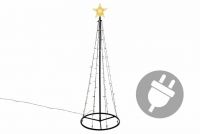 Decor de Crăciun - piramidă luminosă, 180 cm, alb cald