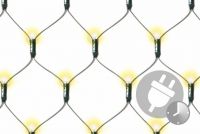 Plasă luminoasă de Crăciun 3 x 3 m - alb cald cu temporizato