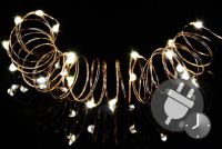Lanț de lumini de Crăciun, MINI 50 LED cu temporizator, alb