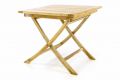 Masă de grădină pliabilă DIVERO - lemn de tec netratat - 80