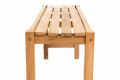 Set banci și masă de grădină, tec tratat, 135 cm