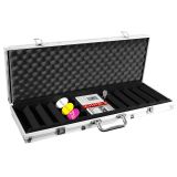 Carcasă din aluminiu pentru 500 jetoane cu accesorii