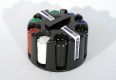 Set de poker 200 piese - Caddy - Suport pivotant pentru jetoane din plastic
