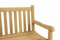 Bancă de grădină DIVERO - lemn de tec tratat - 130 cm