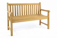 Bancă de grădină DIVERO - lemn de tec tratat - 130 cm