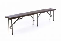 Bancă de grădină pliantă - design rotun maro 180x25 cm