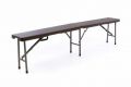 Bancă de grădină pliantă - design rotun maro 180x25 cm