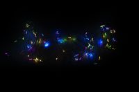 Sârmă argintie LED de Crăciun - 40 LED, colorat