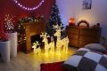 Decorațiune luminoasă pentru ren de Crăciun - 100 cm, alb ca