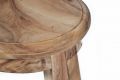 Scaun rotund DIVERO realizat din lemn masiv de SUAR