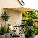 Umbrelă de grădină semicirculară - bej - 2,7 m