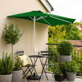 Umbrelă de grădină semicirculară - verde - 2.7m