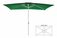 Umbrelă dreptunghiular 2x3 m - verde