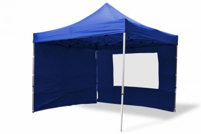 Cort grădină Foarfecă PROFI 3x3m albastru+4 pereți laterali