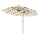 Umbrelă de soare mare XXL 4,65 m - crem