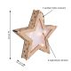 Stea de Crăciun din lemn cu efect 3D, 8 LED-uri