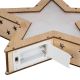 Stea de Crăciun din lemn cu efect 3D, 8 LED-uri