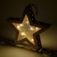 Stea de Crăciun din lemn cu efect 3D, 8 LED-uri