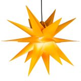 Decorațiune de Crăciun-Steaua cu cronometru 1LED,55cm,galben