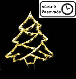 Decorațiune de Crăciun pentru fereastră 40 cm, brad, 50 LED-