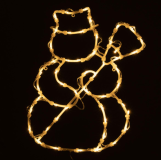 Decorațiuni pentru ferestre de Crăciun - 50 LED-uri, om de z