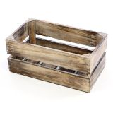 Cutie din lemn vintage DIVERO, bronzată maro 42 cm x 23 cm