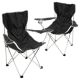 Set de 2 scaune pliabile - negru
