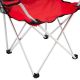 Scaun de camping pliabil cu suport pentru pahare, roșu