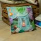 Pernă decorativă cu iluminare LED felinar - 38 x 38 cm