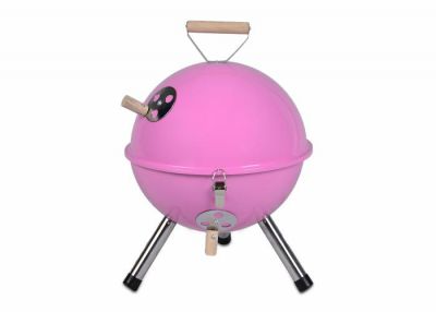 Mini gratar de gradina rotund - roz