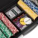 Set de poker Texas Holdem Blackjack cu jetoane laser