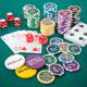 Servieta de poker Texas Holdem Black Jack cu jetoane cu lase
