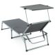 Șezlong pliant DIVERO cu acoperiș XXL, antracit