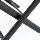 Scaun pliabil din aluminiu, negru