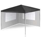 Cort de grădină - antracit, 3 x 3 m + 2 laturi