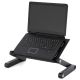 Birou pentru laptop cu USB - 42 x 28 cm, răcoritor, negru