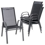 Set de 4 scaune de grădină stivuibile - 55 x 72 x 97 cm