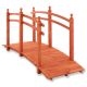 Pod din lemn de gradină cu balustradă - 235 x 75 x 109 cm
