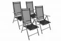 Set de grădină de 4 scaune pliante GARTHEN - negru