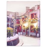Pictură murală,restaurant în port, 32 LED, 30 x 40 cm