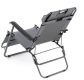 Șezlong de grădină pliant, gri