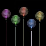 Set lămpi solare LED pentru grădină - 3 becuri de sticlă ce își schimbă culoarea
